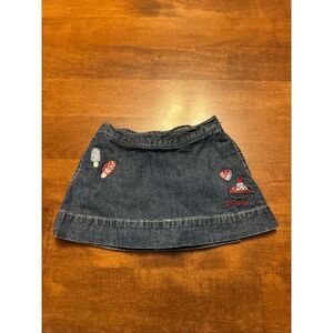 Vintage Y2K 90s Oshkosh girls denim skirt with ice cream embroidery size 6-9 mon